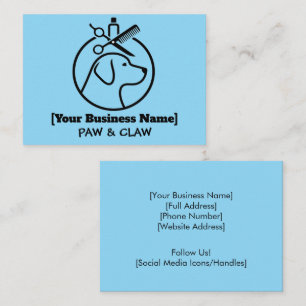 Minimalistische Dog Groomer-Visitenkarte Visitenkarte