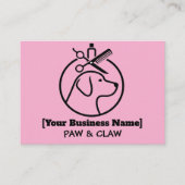 Minimalistische Dog Groomer-Visitenkarte Visitenkarte (Vorderseite)