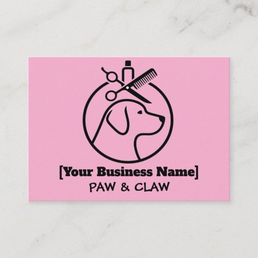 Minimalistische Dog Groomer-Visitenkarte Visitenkarte (Vorderseite)