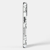 Minimalistische Dog Line Art iPhone Case (Rückseite / Rechts)