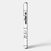 Minimalistische Dog Line Art iPhone Case (Rückseite / Links)