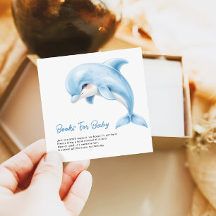 Minimalistische Dolphin-Babydusche Begleitkarte