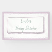 Minimalistische Doodles Babydusche Banner (Horizontal)