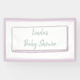 Minimalistische Doodles Babydusche Banner