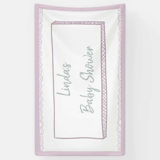 Minimalistische Doodles Babydusche Banner (Vertikal)