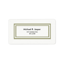 Minimalistische doppelte Goldrahmen Adressaufkleber