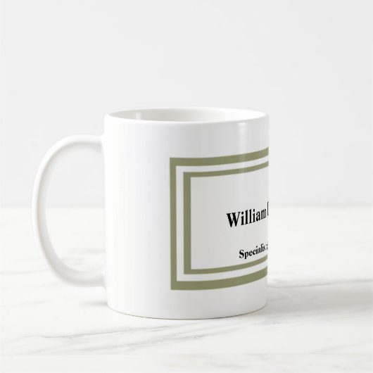 Minimalistische doppelte Goldrahmen Kaffeetasse (Links)