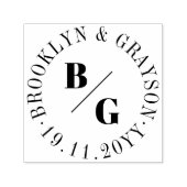 Minimalistische doppelte klassische Monogramm- und Permastempel (Design)