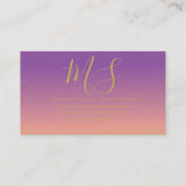 Minimalistische doppelte Rim Gold Foil Gradient Li Visitenkarte (Rückseite)