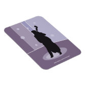 Minimalistische Double-Bass-Silhouette-Musik-Kunst Magnet (Rechte Seite)