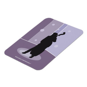 Minimalistische Double-Bass-Silhouette-Musik-Kunst Magnet