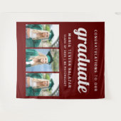 Minimalistische Drei-Foto-Abschluss-Tapestry |Maro Wandteppich (Vorderseite (Horizontal))