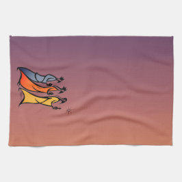 Minimalistische Drei Weisen Geschirrtuch