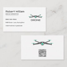 Minimalistische Drohne | Moderner UAV-Operator-QR-