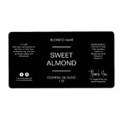 Minimalistische Dropper Flasche Schwarze Etiketten (Vorne)