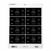 Minimalistische Dropper Flasche Schwarze Etiketten (Vorne)