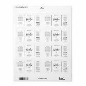 Minimalistische Dropper-Flaschen-Etikett (Vorne)