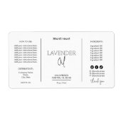 Minimalistische Dropper-Flaschen-Etikett (Vorne)