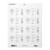 Minimalistische Dropper-Flaschen-Etikett (Vorne)