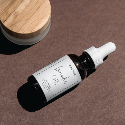 Minimalistische Dropper-Flaschen-Etikett