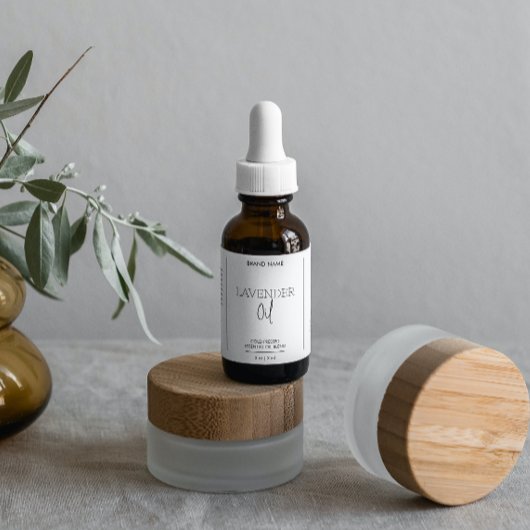 Minimalistische Dropper-Flaschen-Etikett