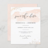 Minimalistische Druckfarbe Save the Date (Vorne/Hinten)