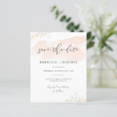 Minimalistische Druckfarbe Save the Date (Stehend Vorderseite)