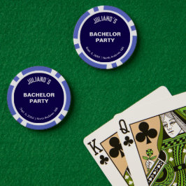 Minimalistische dunkelblaue Poker-Chips für Jungge Pokerchips