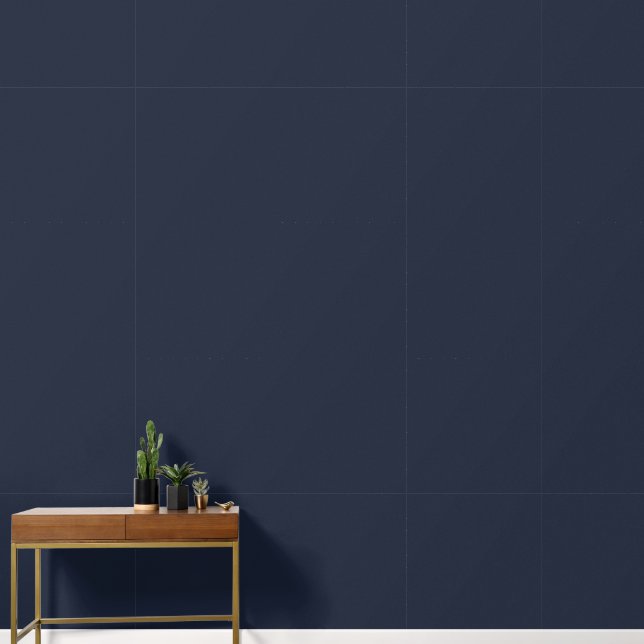 Minimalistische dunkelblaue schlichte Farbe Tapete (Hausflur)