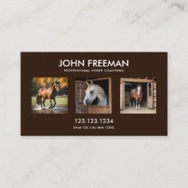 Minimalistische Dunkelbraune Pferde Fotos Pferdekü Visitenkarte
