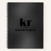 Minimalistische dunkelgraue Irideszierende Textur Notizblock (Vorderseite)