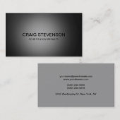 Minimalistische dunkelgraue Musterkarte Visitenkarte (Vorne/Hinten)