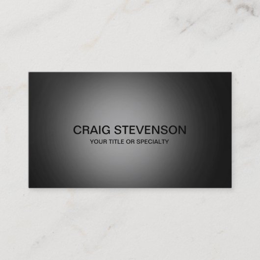 Minimalistische dunkelgraue Musterkarte Visitenkarte (Vorderseite)
