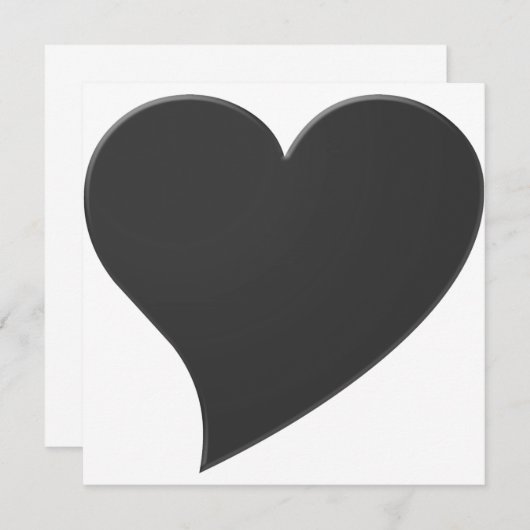 Minimalistische dunkelgraue schwarze Großherz - mo (Vorne/Hinten)