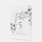 Minimalistische dunkelgraue Tischnummer Acrylschild (Winkel)