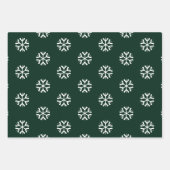 Minimalistische, dunkelgrüne Bonbons Santa-Schneef Geschenkpapier Set (Vorderseite 2)