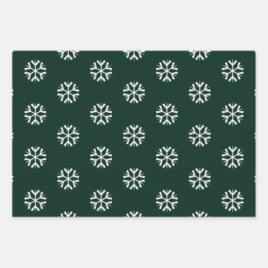 Minimalistische, dunkelgrüne Bonbons Santa-Schneef Geschenkpapier Set (Vorderseite 2)