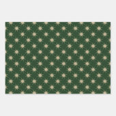 Minimalistische dunkelgrüne Elegante Gold-Sternexp Geschenkpapier Set (Vorderseite 3)