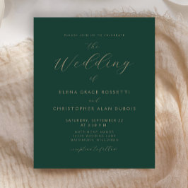 Minimalistische Dunkelgrüne Goldzauberei