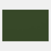 Minimalistische dunkelgrüne Umhüllungspapierblätte Geschenkpapier Set (Vorderseite 2)