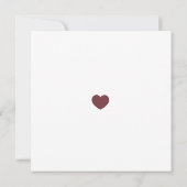 Minimalistische Dunkle Marine und Burgund Save the Einladung (Rückseite)