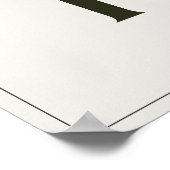 Minimalistische dunkle Pine Green "HO HO HO" Grafi Poster (Ecke)