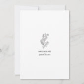 Minimalistische dunkle rustikale blaue Hochzeit Ei Einladung (Rückseite)