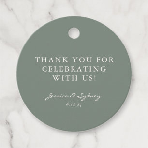 Minimalistische dunkle Seite Green Script Custom V Geschenkanhänger