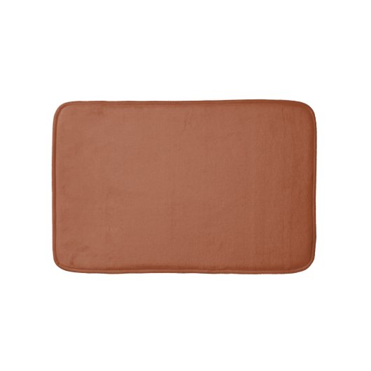 Minimalistische dunkle Terrakotta solide schlicht Badematte (Vorderseite)