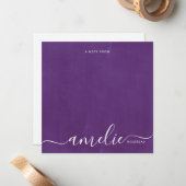 Minimalistische Durchstechflasche mit Monogramm ge Mitteilungskarte (Vorderseite/Rückseite Beispiel)