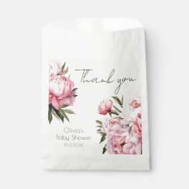 Minimalistische Dusche mit eleganter Babydusche Geschenktütchen