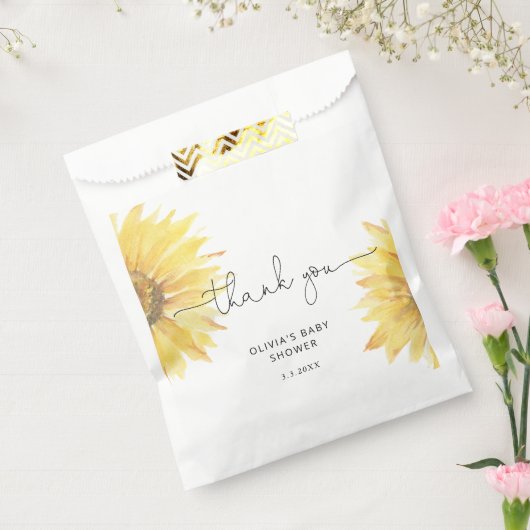 Minimalistische Dusche mit Sonnenblumen Geschenktütchen (Versiegelt)