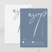 Minimalistische Dusty Blue Script Typografy Weddin