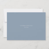 Minimalistische Dusty Blue Wedding Details Card Einladung (Rückseite)